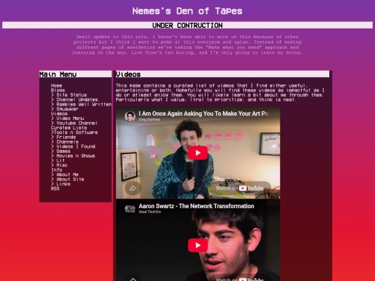 Video-list screenshot
