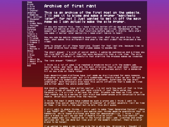 first-rant screenshot