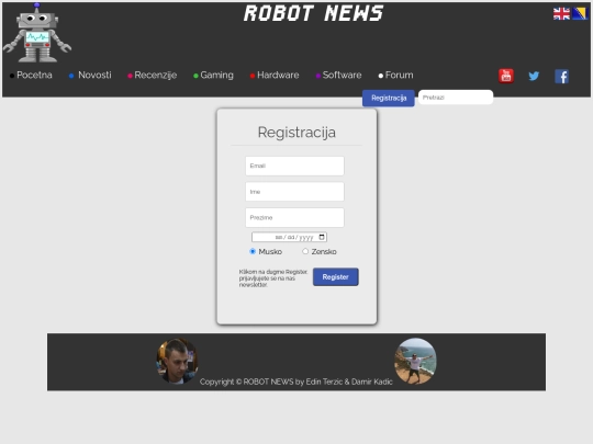 registracija screenshot