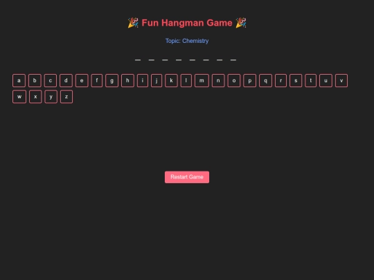 hangman screenshot