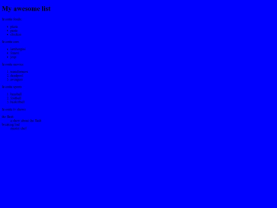 favorites screenshot