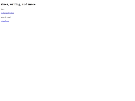 zines screenshot
