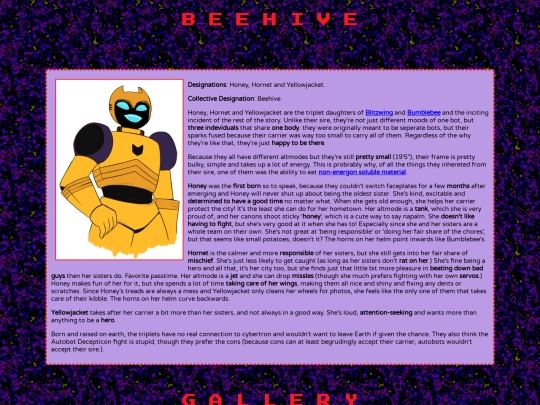 characters/beehive screenshot