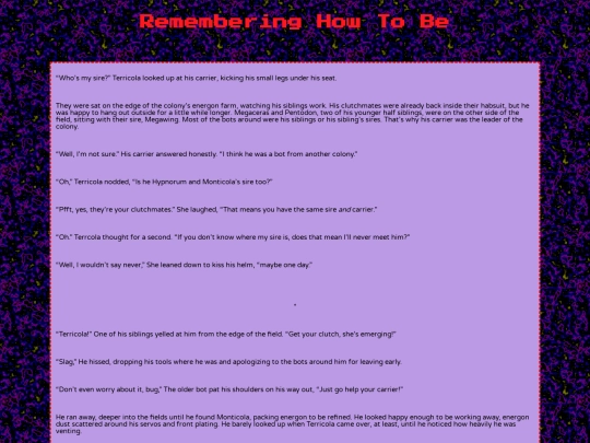 fics/bumbling screenshot