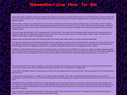 fics/remembering screenshot