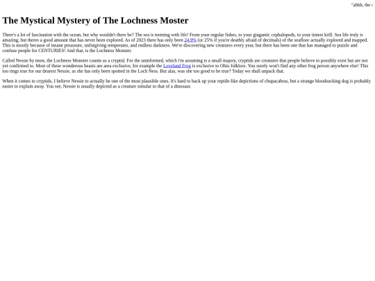 Lochness screenshot