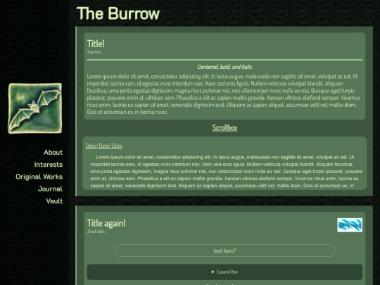samplepage screenshot
