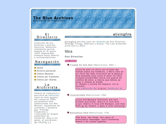 directorio/autor/alivingfire screenshot