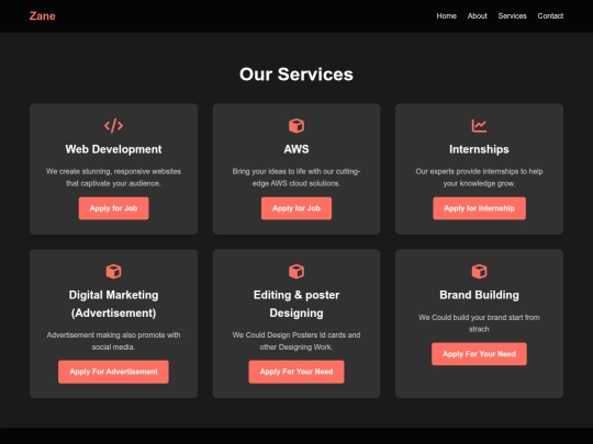 services screenshot