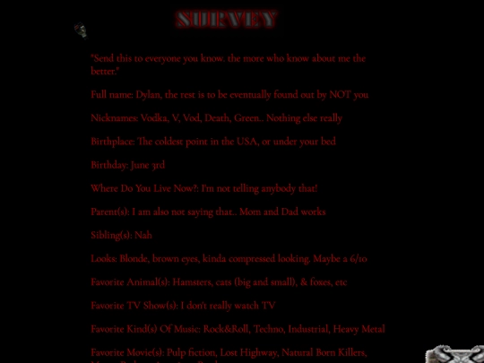 survey screenshot