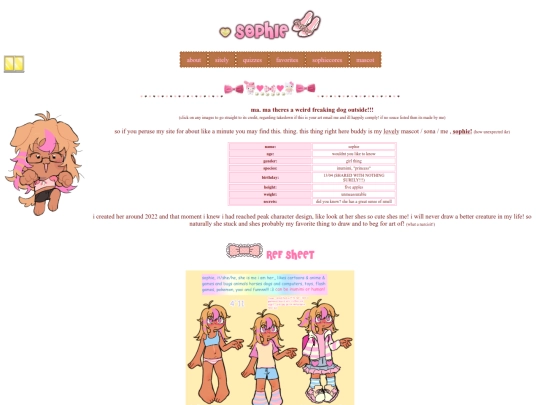 about/sophie screenshot