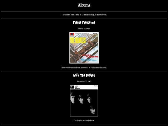 albums screenshot