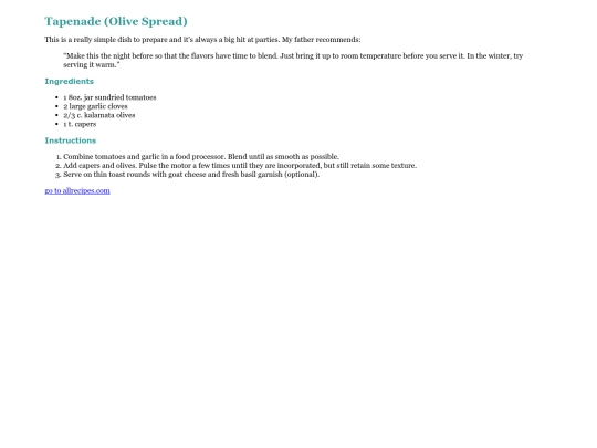 week3/recipes/tapenade screenshot