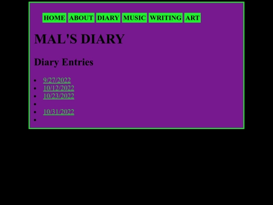 diary screenshot