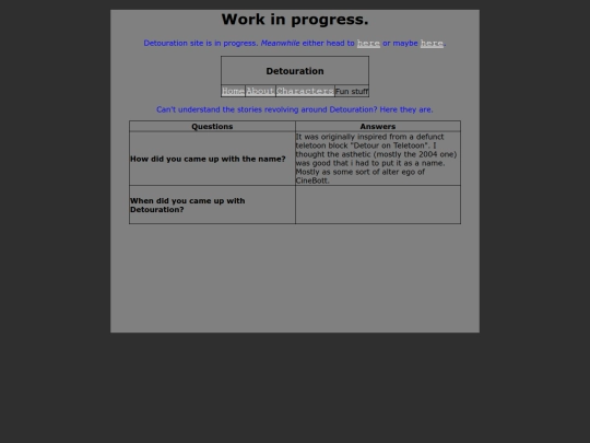 detouration/questions screenshot