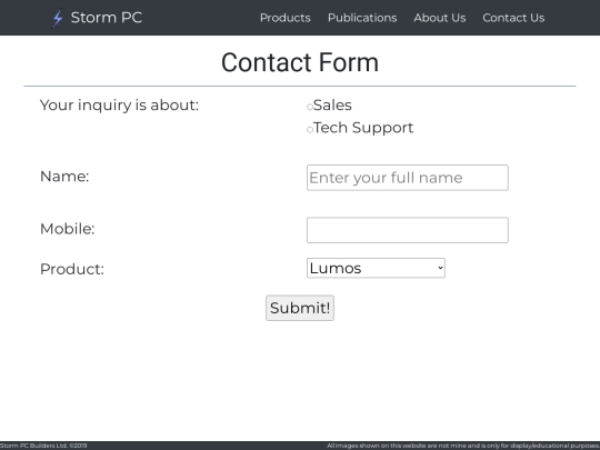 form screenshot