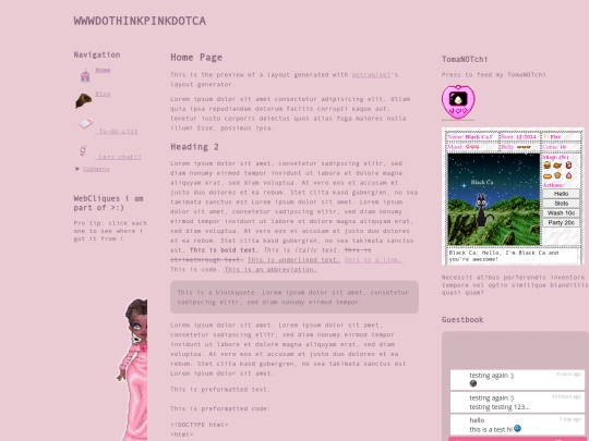 basic-page-format screenshot