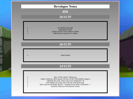dev-notes screenshot
