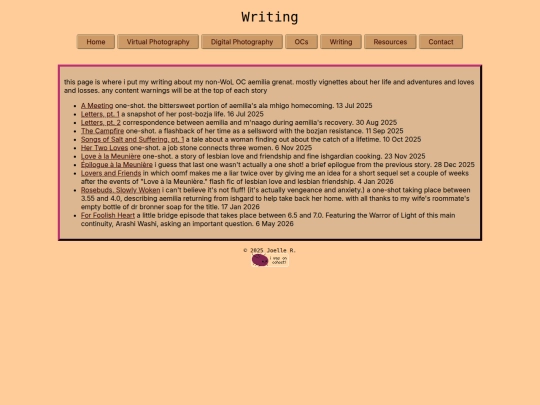 webbed_site/writings screenshot