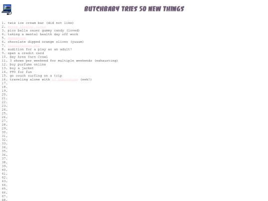 bingo/50newthings screenshot