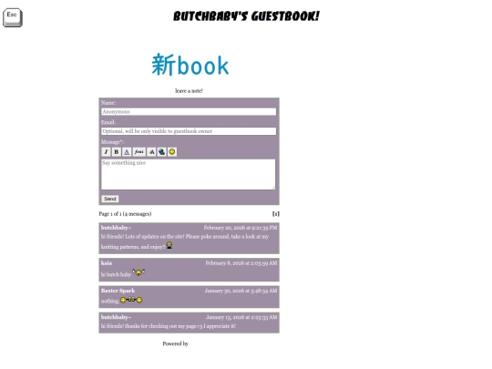 guestbook screenshot