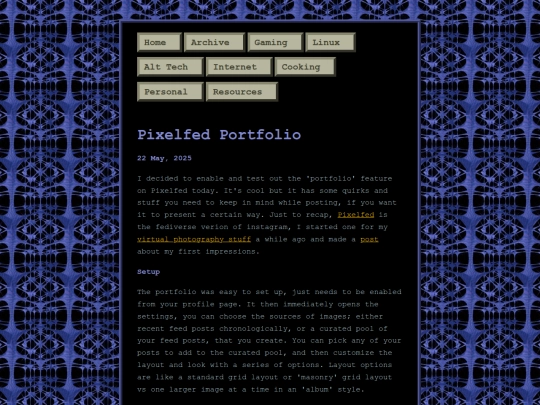 posts/2025-05-22-Pixelfed-Portfolio screenshot