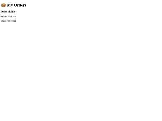 Madhan Kumar /orders screenshot