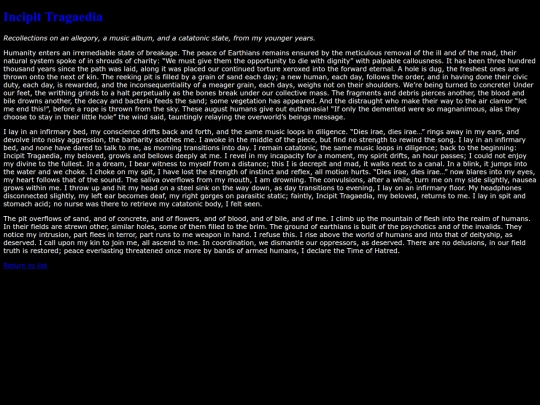 writings-incipittragaedia screenshot