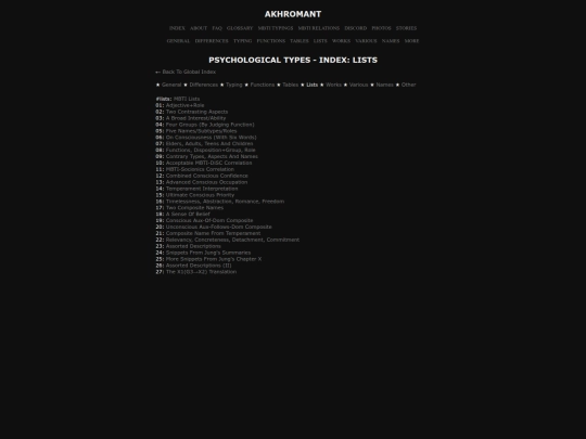 indexlists screenshot