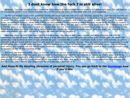 injuries screenshot