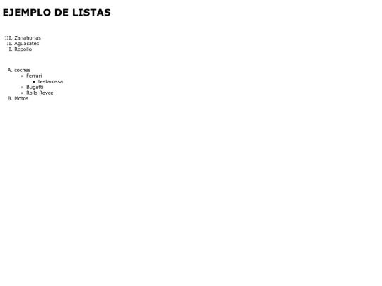 Ejemplolistas screenshot