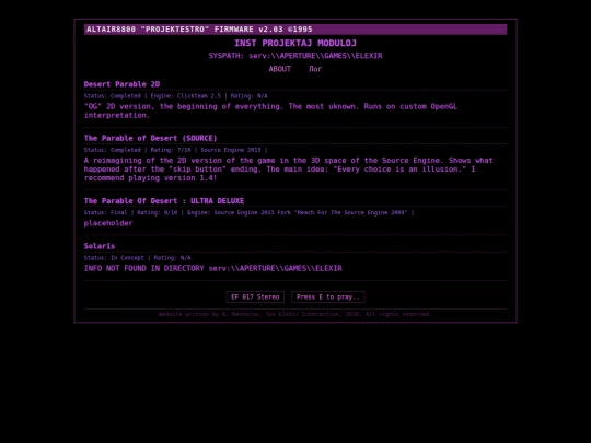 projects screenshot