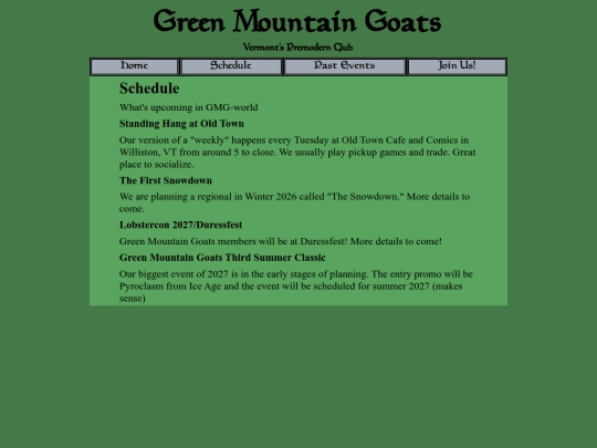 schedule screenshot