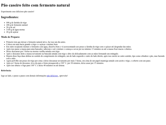 HTML5/receitaDepao screenshot