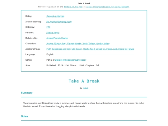 fic/Take_A_Break screenshot