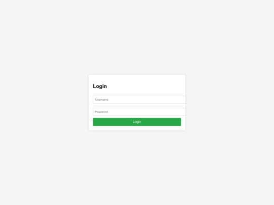 login screenshot