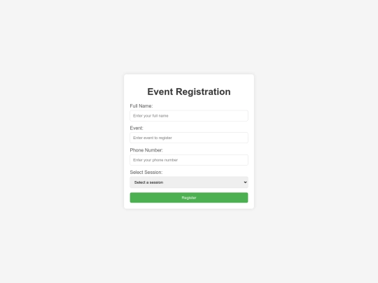 event_register screenshot
