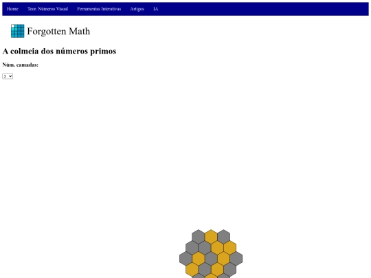 ArteMatematica/FerramentaColmeiaPrimos screenshot