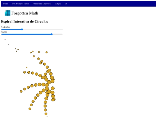 ArteMatematica/FerramentaEspiralCirculos screenshot