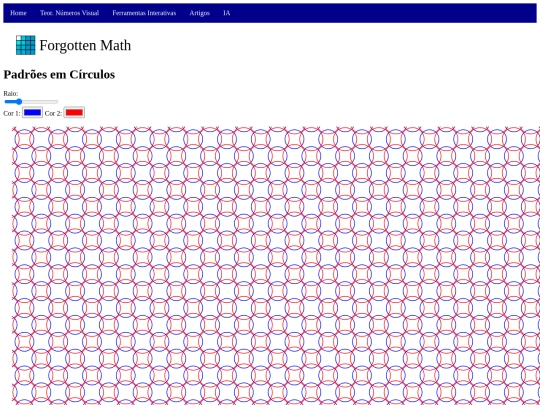 ArteMatematica/FerramentaPadroesCirculos screenshot
