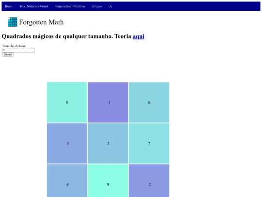 ArteMatematica/QuadradosMagicos screenshot