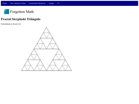 ArteMatematica/sierpinskitriangular screenshot