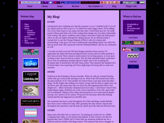 Blog screenshot