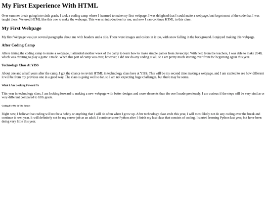 myHTMLexperience screenshot