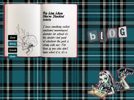 blog/diary screenshot