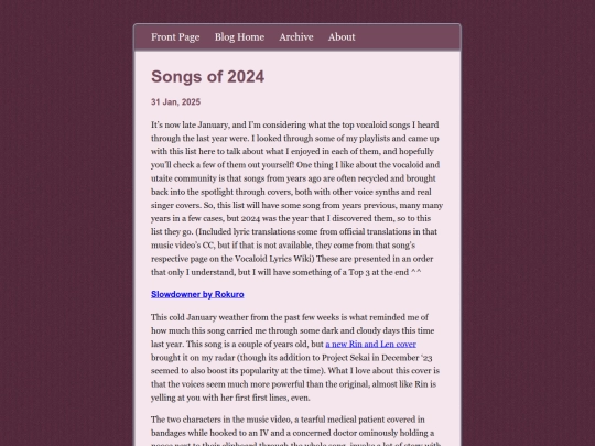 blog/posts/2025-01-31-Songs-of-2024 screenshot