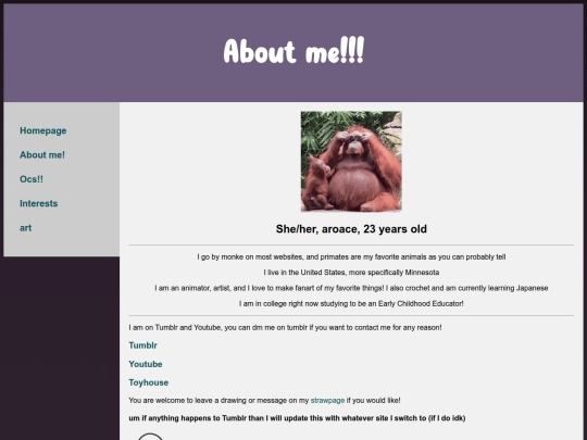 aboutme screenshot