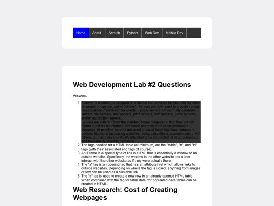 webDevLab2 screenshot