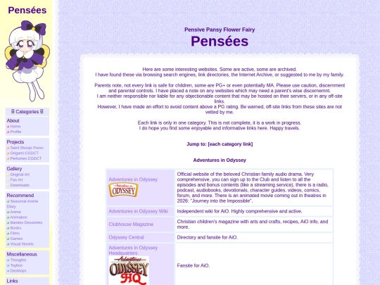 links screenshot
