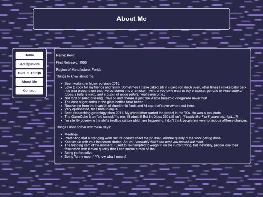 aboutme screenshot